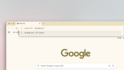 Using ChatGPT Search from the URL bar.